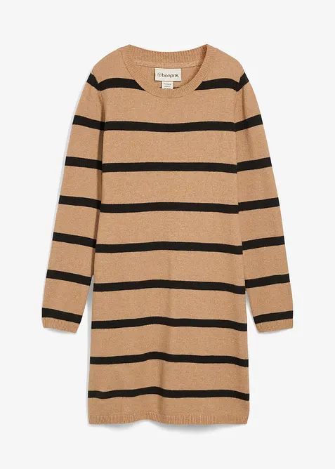 Strikket kjole i figurnær modell, bonprix