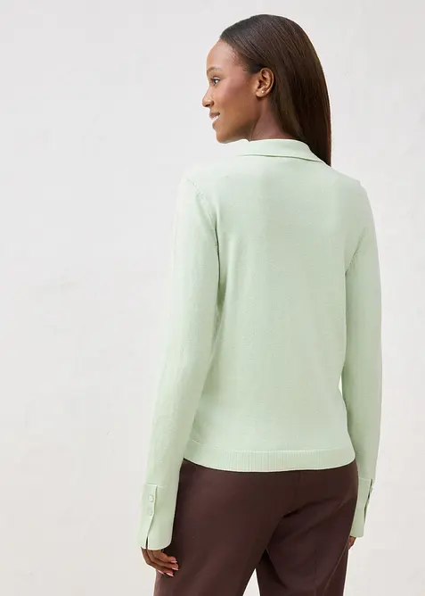 Finstrikket cardigan i myk ullmiks, bonprix