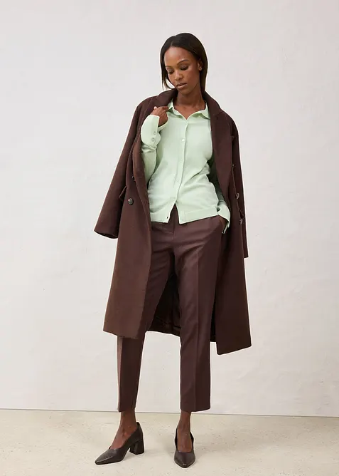 Finstrikket cardigan i myk ullmiks, bonprix