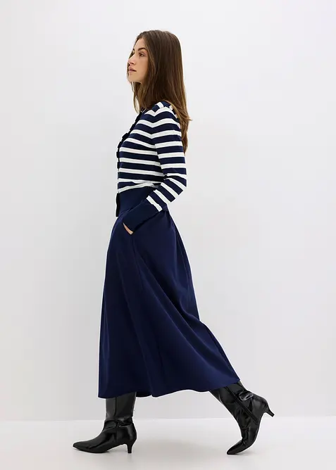 Finstrikket cardigan med stripem&oslash;nster, bonprix