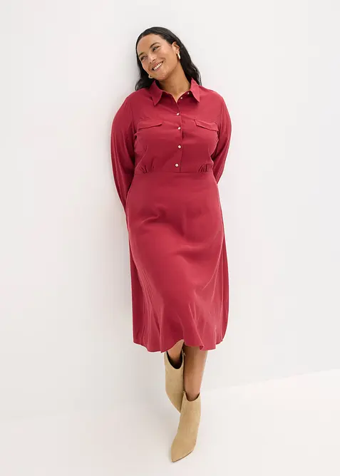 Kjole med skjortekrage, bonprix