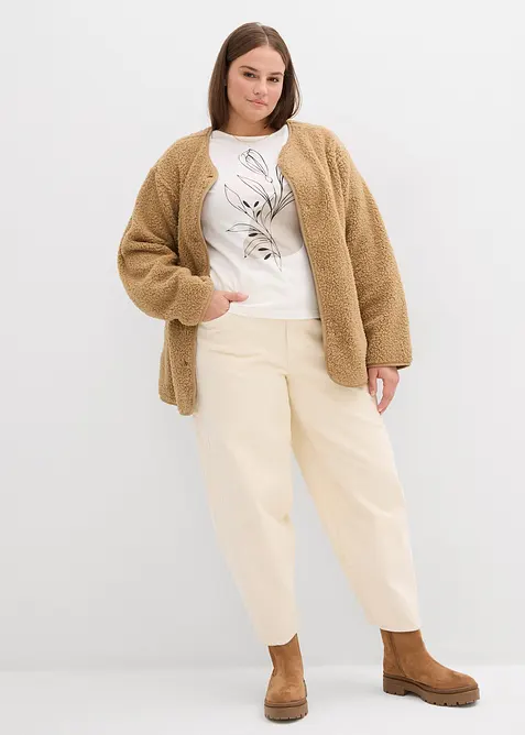 Langermet topp i 100% bomull, bonprix