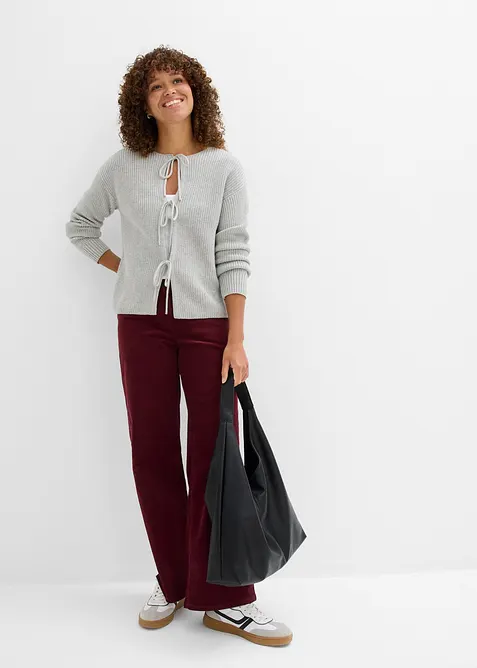 Cardigan med knyting, bonprix