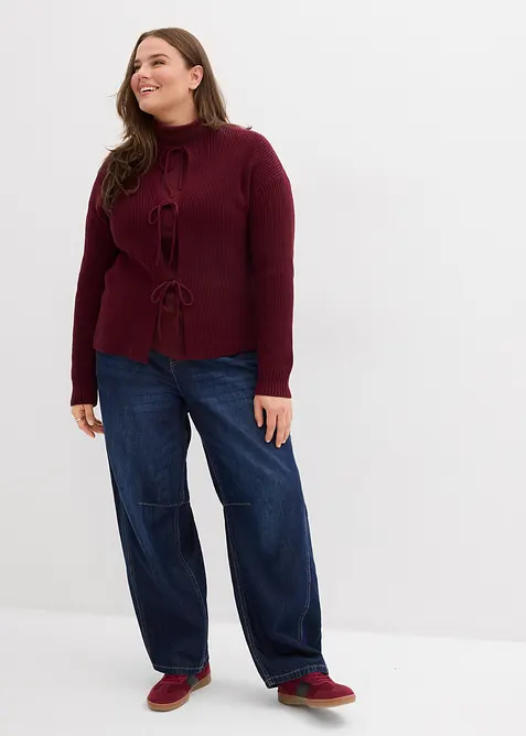 Cardigan med knyting, bonprix