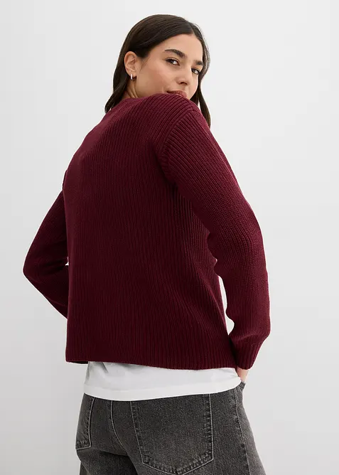 Cardigan med knyting, bonprix
