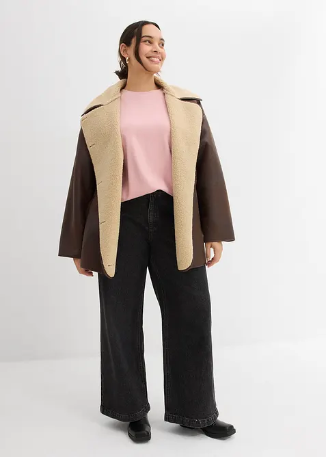 Langermet topp i 100% økologisk bomull, bonprix