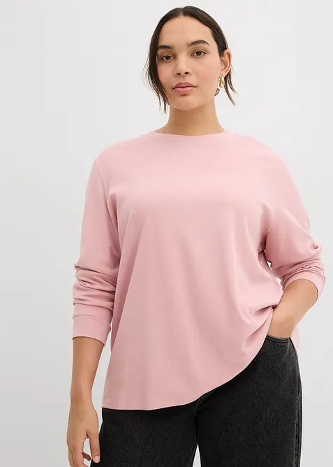 Langermet topp i 100% økologisk bomull, bonprix