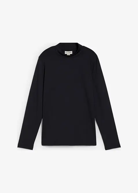 Langermet topp med resirkulert polyamid og ståkrage, bonprix