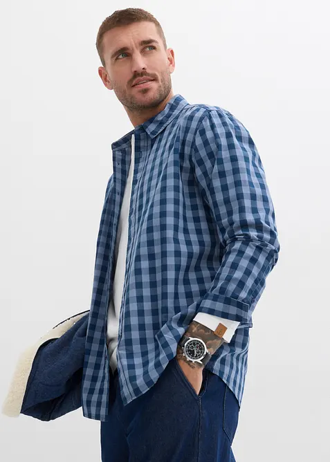 Langermet skjorte i 100% bomull, bonprix