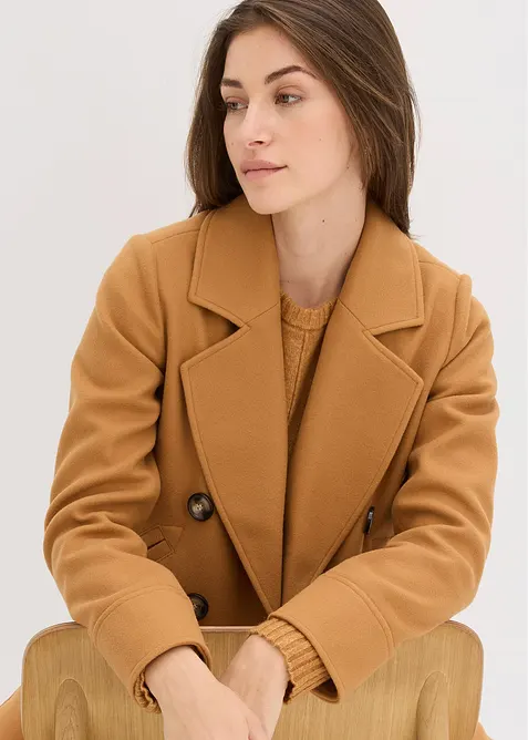 Kort jakke i ullstil, bonprix