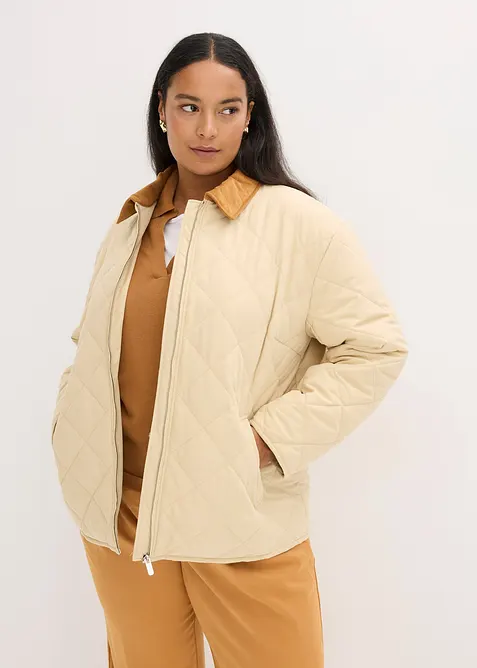 Jakke med rutesydd vattering, bonprix