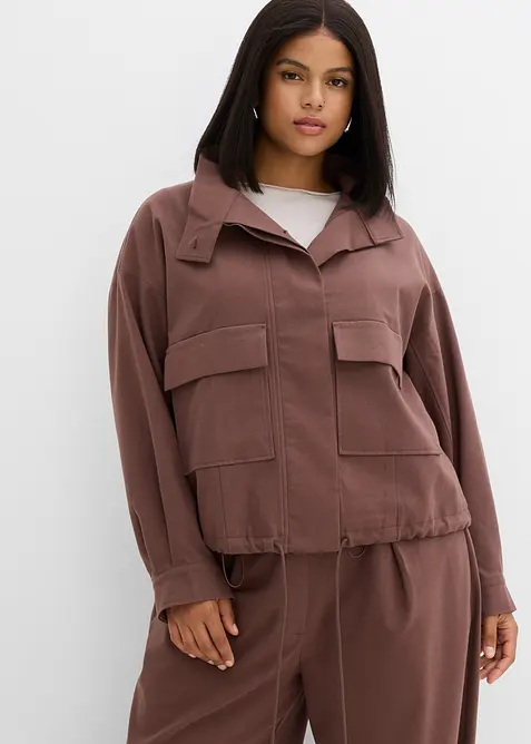 Kort overgangsjakke i viskosemiks, bonprix