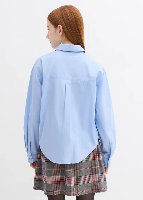 Oversized bluse i 100% bomull, bonprix
