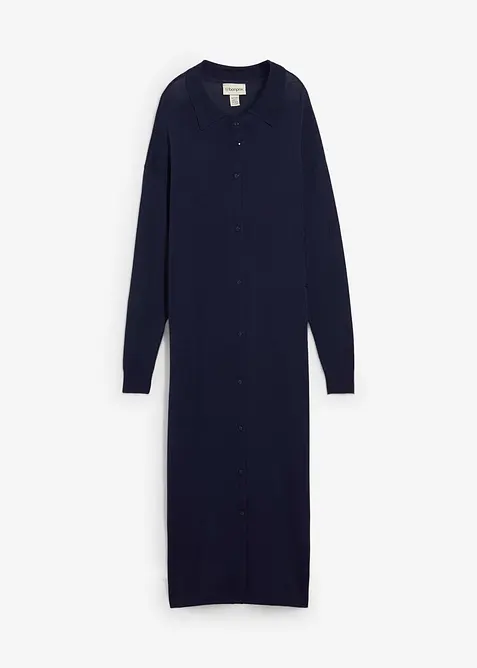 Finstrikket kjole av viskosemiks, bonprix