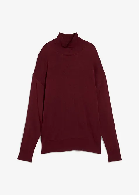 Turtleneck i viskose og lett finstrikk, bonprix