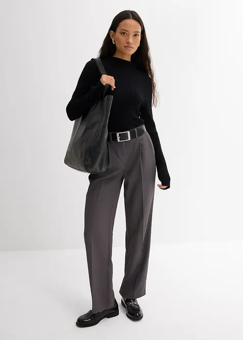 Topp i ribbet viskosemiks, bonprix