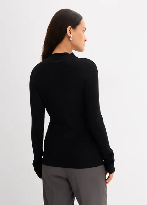 Topp i ribbet viskosemiks, bonprix