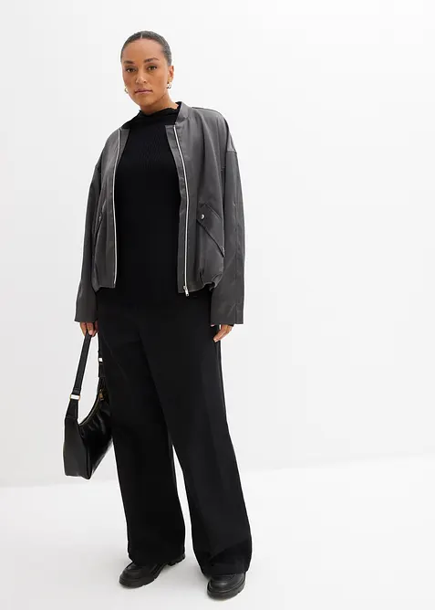 Topp i ribbet viskosemiks, bonprix