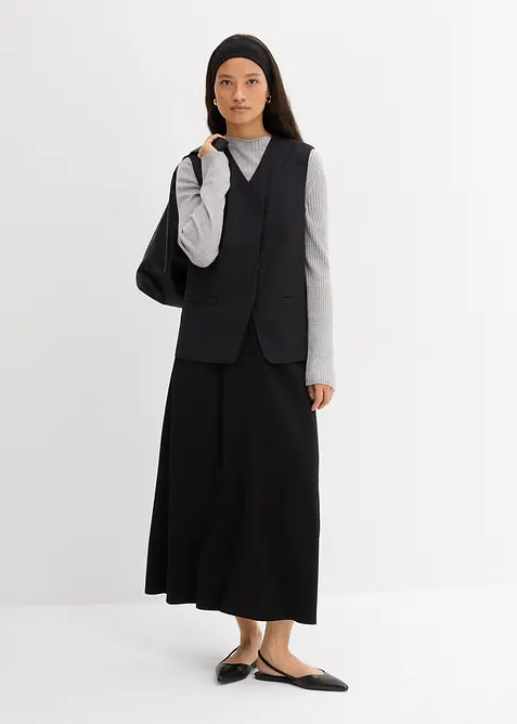 Topp i ribbet viskosemiks, bonprix