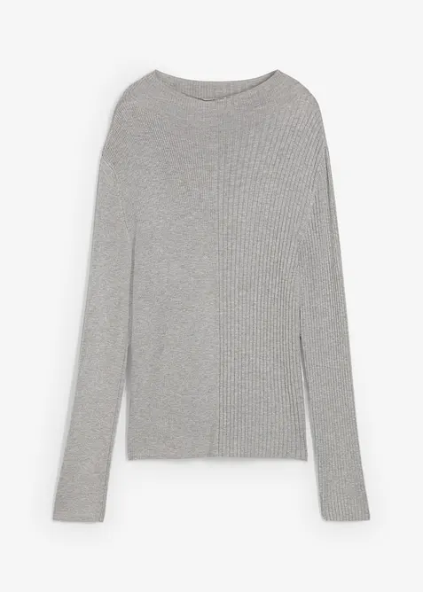 Topp i ribbet viskosemiks, bonprix