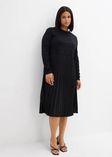 Midikjole i viskosemiks, bonprix