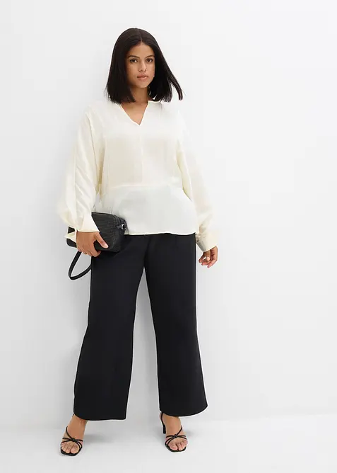 Bluse i viskosemiks med lett glans, bonprix