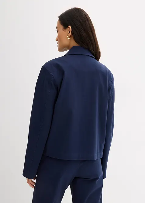 Kort overgangsjakke i bomullsmiks med elastan, bonprix