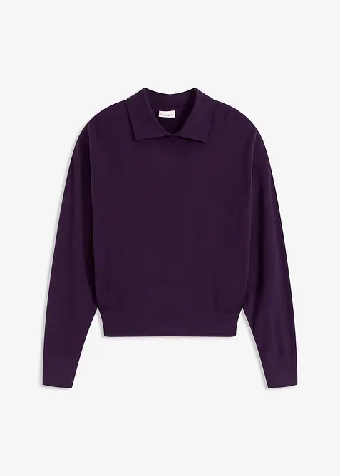 Finstrikket genser med viskose, bonprix