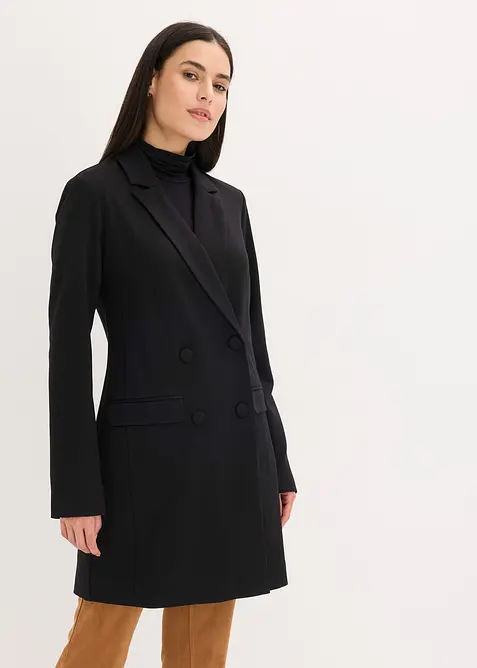 Lang blazer i Punto di Roma-materiale, bonprix