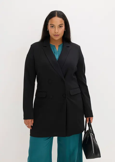 Lang blazer i Punto di Roma-materiale, bonprix