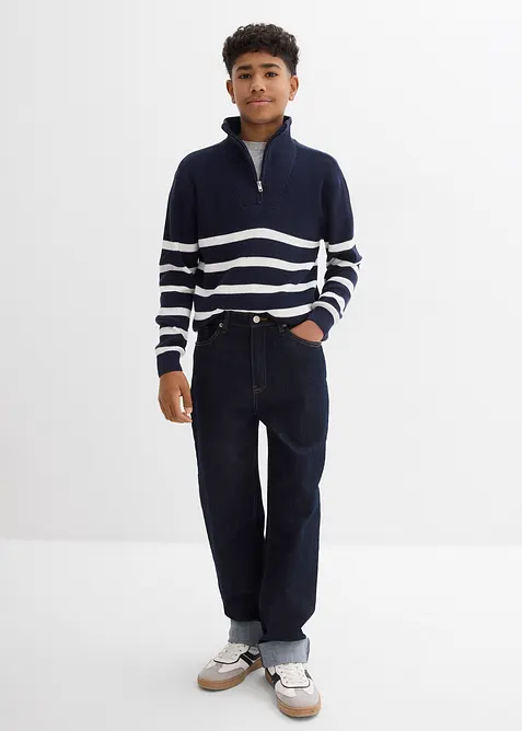 Loose Fit-jeans med regulerbar linning, Straight, bonprix