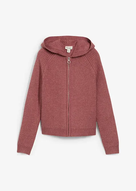 Cardigan med hette, bonprix