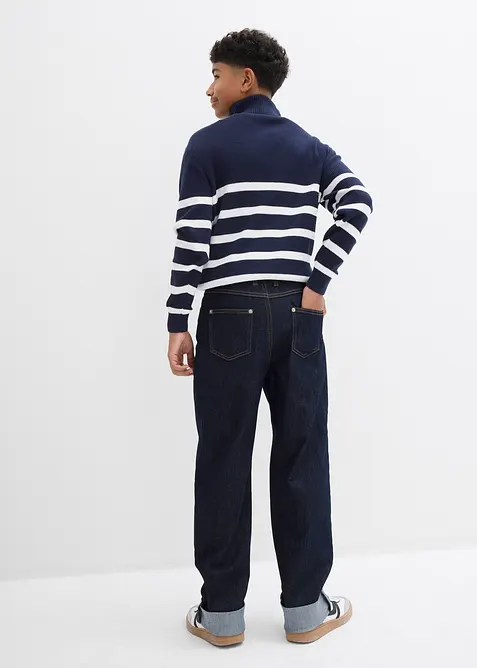 Loose Fit-jeans med regulerbar linning, Straight, bonprix