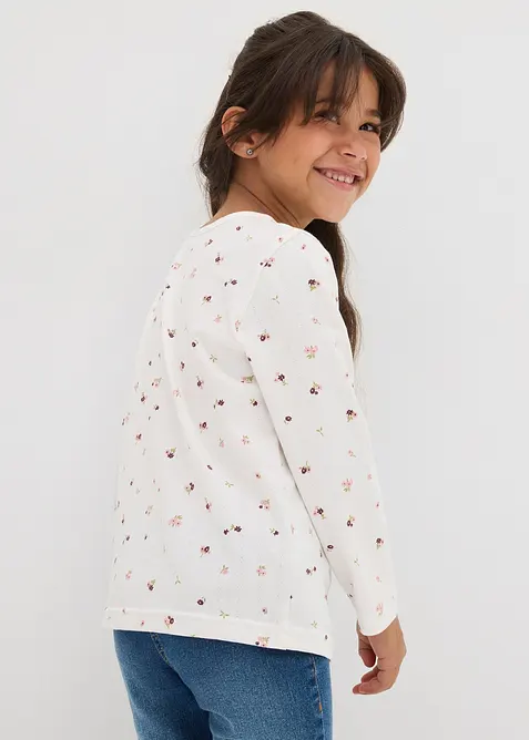 Langermet topp i 100% økologisk bomull, bonprix