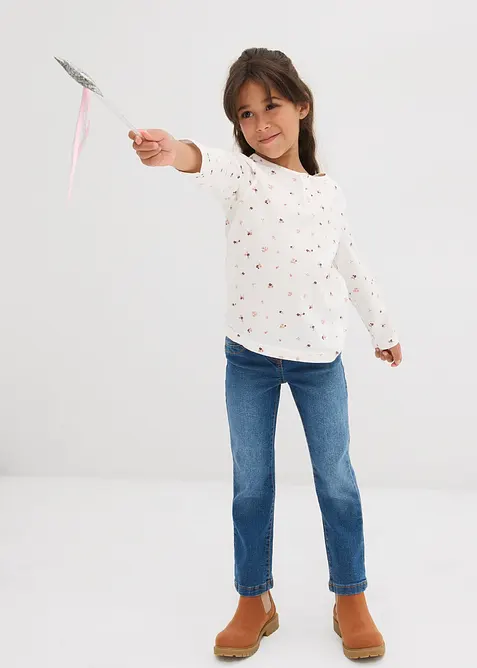 Langermet topp i 100% økologisk bomull, bonprix