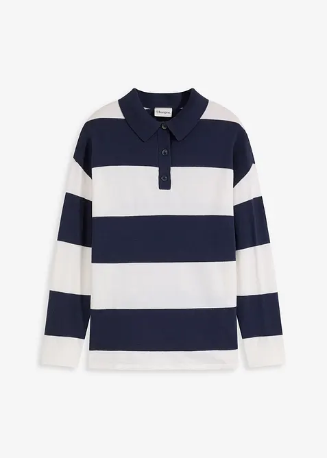 Oversized genser med krage, bonprix