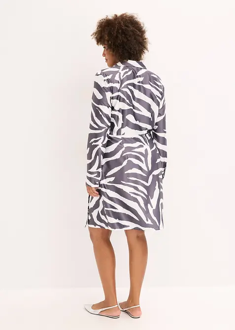 Omslagskjole i lett sateng, bonprix