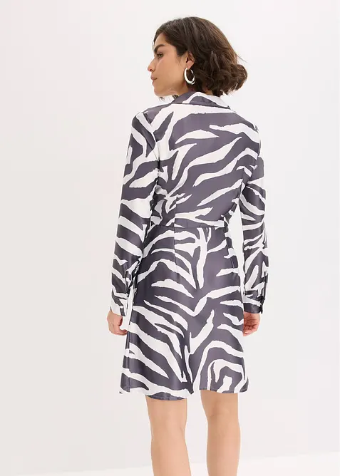 Omslagskjole i lett sateng, bonprix