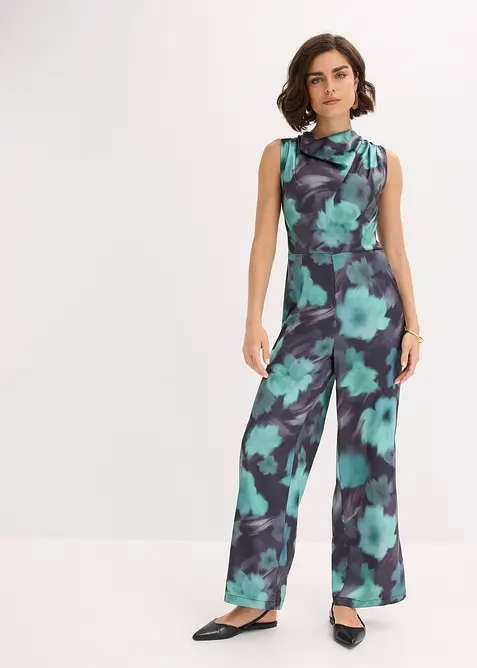 Jumpsuit i lett sateng, bonprix