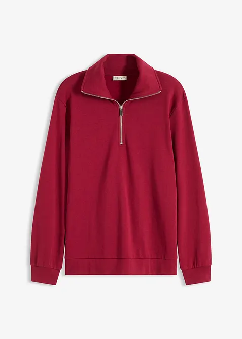 Oversized sweatshirt med glidel&aring;s, bonprix