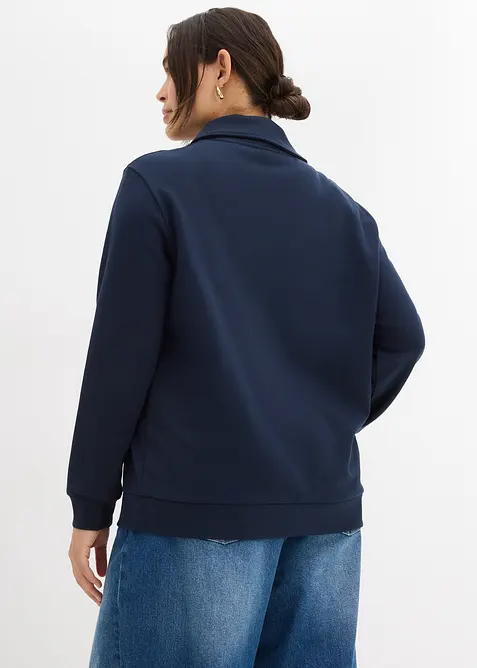 Oversized sweatshirt med glidelås, bonprix