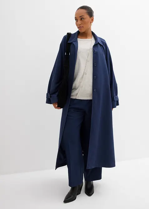 Finstrikket genser med asymmetrisk knappestolpe, bonprix