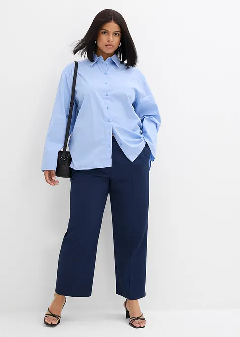 Skjortebluse i 100% bomull, bonprix