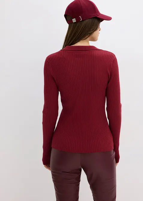 Finstrikket genser i myk viskosemiks, bonprix