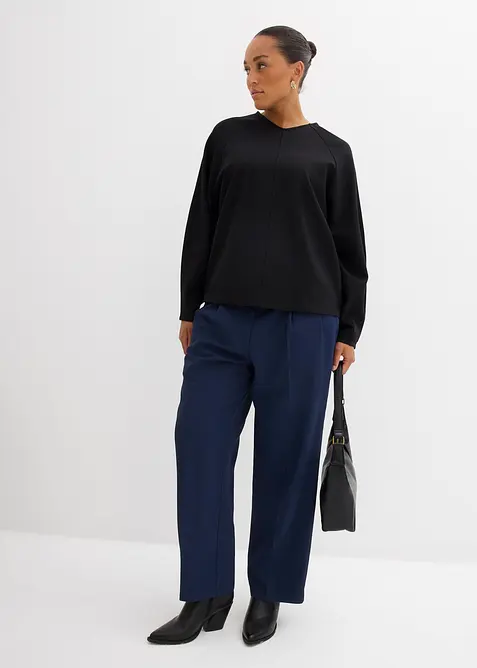 Langermet topp i behagelig Punto di Roma-materiale, bonprix