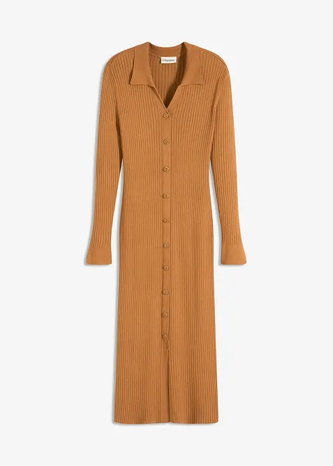 Strikket kjole i myk viskosemiks, bonprix