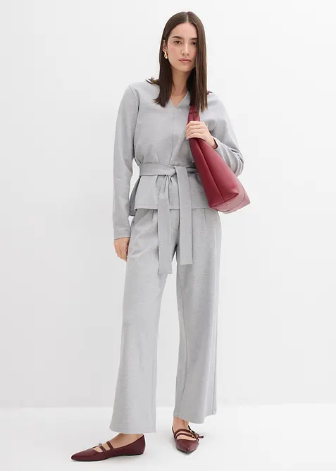 Bukse i viskosemiks og ledig stil med vide ben, bonprix