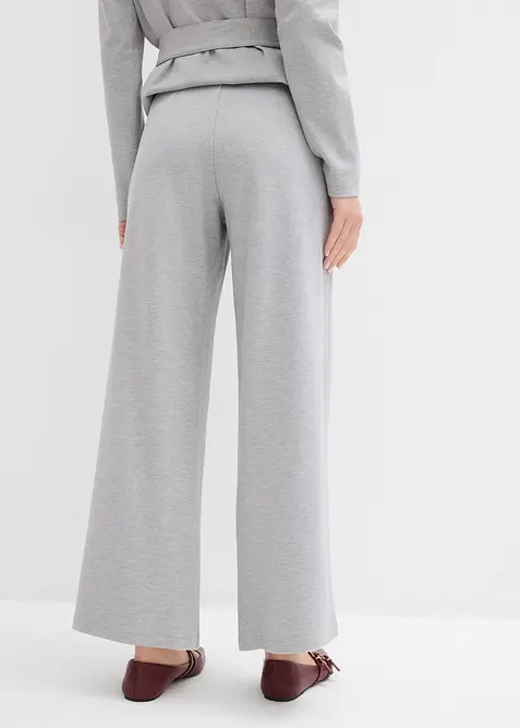 Bukse i viskosemiks og ledig stil med vide ben, bonprix