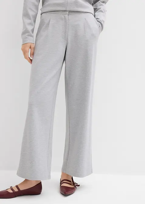 Bukse i viskosemiks og ledig stil med vide ben, bonprix