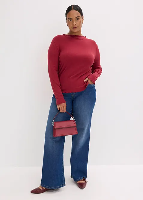 Topp i ribbemateriale og smal modell, bonprix